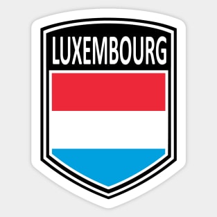 Flag Shield - Luxembourg Sticker